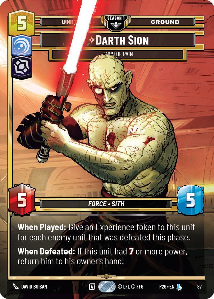 Darth Sion - Lord of Pain (87) [Sector and Regional Promos: Season 1] 87