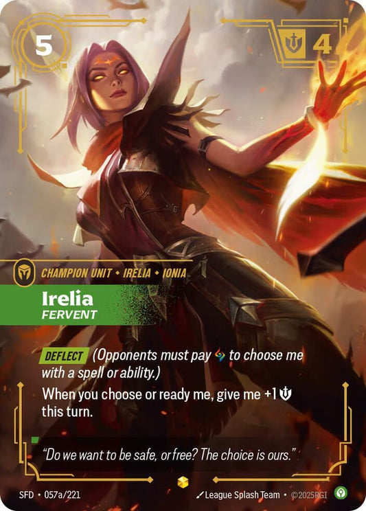 Irelia - Fervent (Alternate Art) [Spiritforged] 057a/221