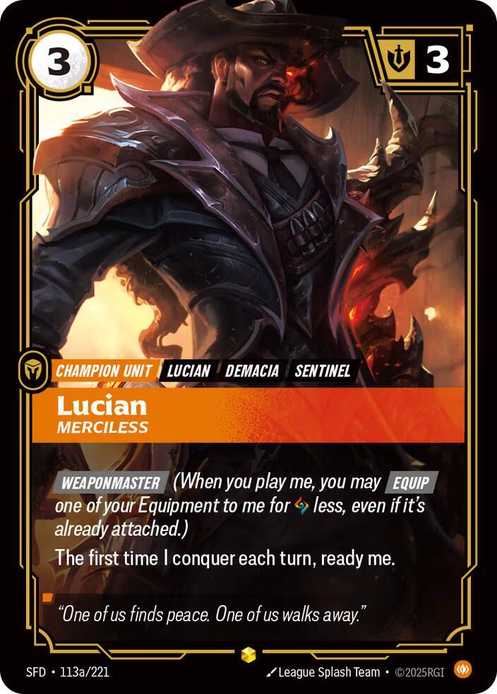 Lucian, Merciless (Alternate Art) [Spiritforged] 113a/221