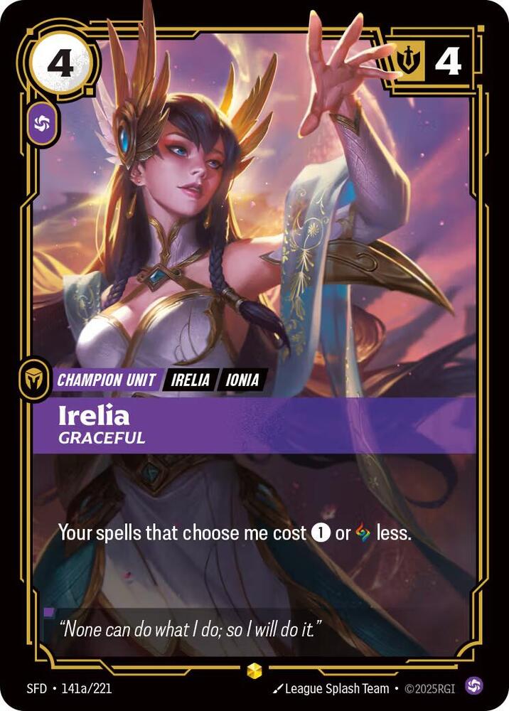 Irelia, Graceful (Alternate Art) [Spiritforged] 141a/221