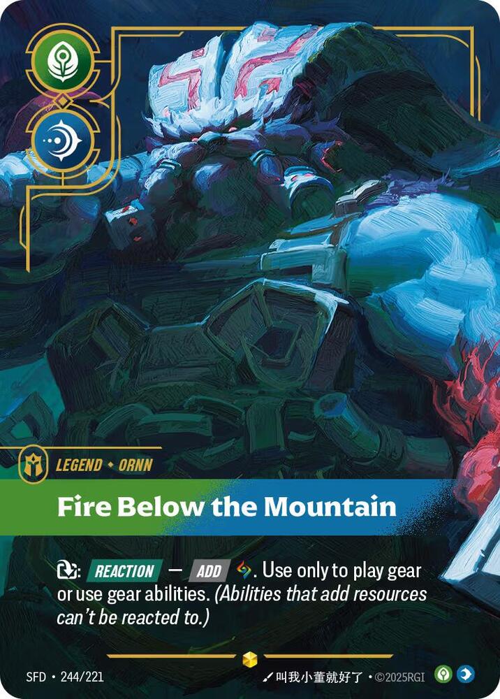 Ornn, Fire Below the Mountain (Overnumbered) [Spiritforged] 244/221
