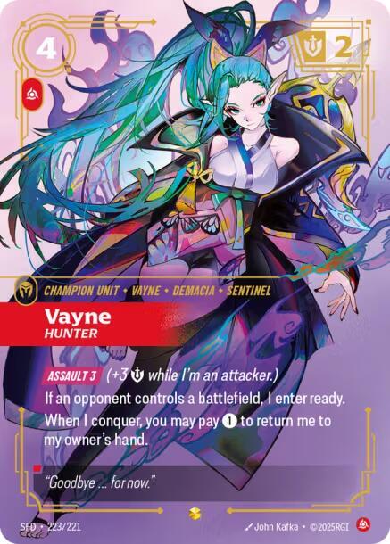 Vayne, Hunter (Overnumbered) [Spiritforged] 223/221