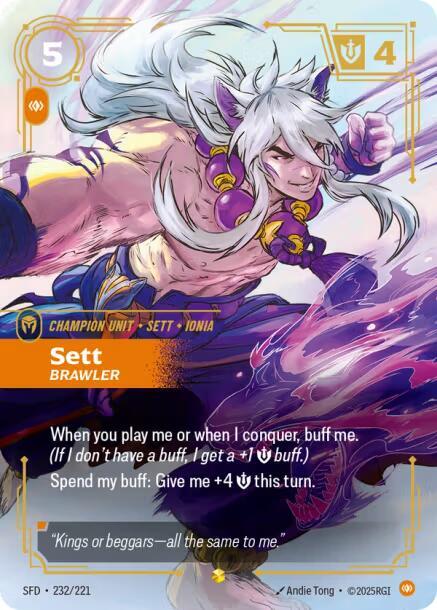 Sett - Brawler (Overnumbered) [Spiritforged] 232/221