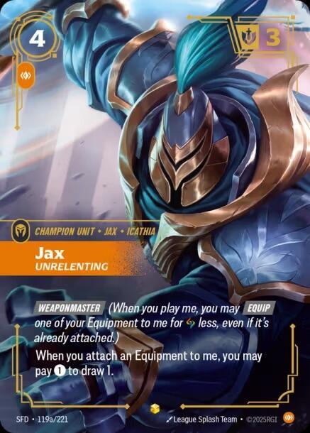 Jax - Unrelenting (Alternate Art) [Spiritforged] 119a/221