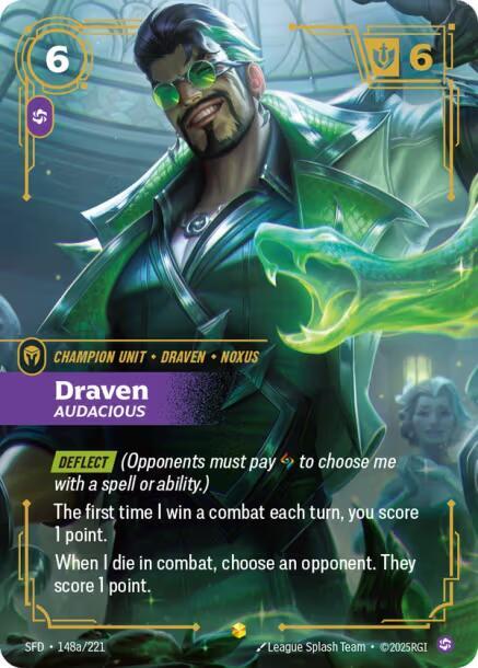 Draven - Audacious (Alternate Art) [Spiritforged] 148a/221