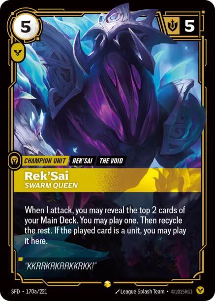 Rek'Sai, Swarm Queen (Alternate Art) [Spiritforged] 170a/221