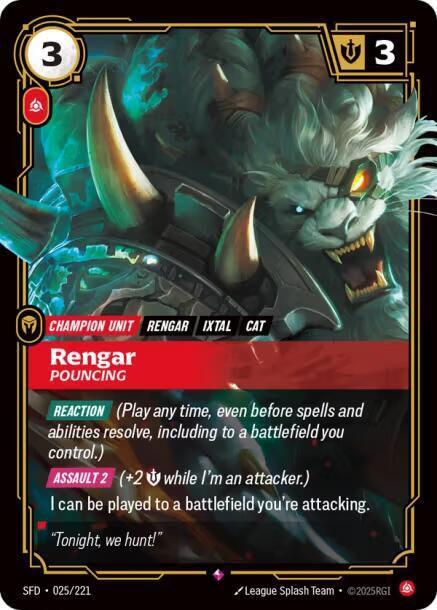Rengar - Pouncing [Spiritforged] 025/221