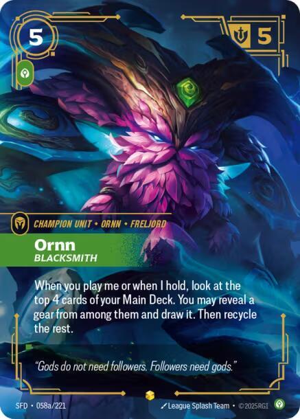 Ornn, Blacksmith (Alternate Art) [Spiritforged] 058a/221