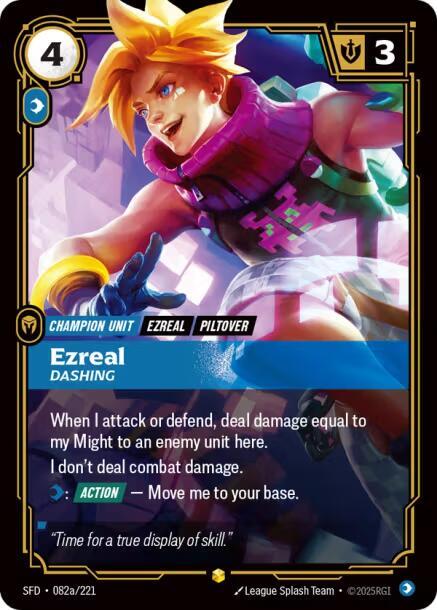 Ezreal, Dashing (Alternate Art) [Spiritforged] 082a/221