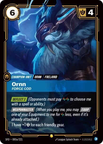 Ornn, Forge God (Alternate Art) [Spiritforged] 085a/221