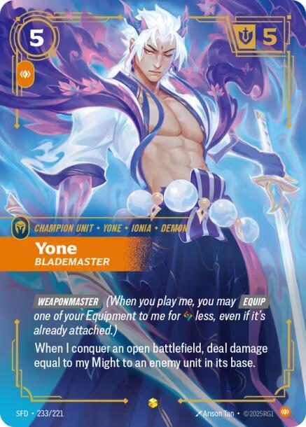 Yone - Blademaster (Overnumbered) [Spiritforged] 233/221