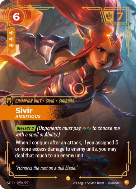 Sivir - Ambitious (Alternate Art) [Spiritforged] 120a/221