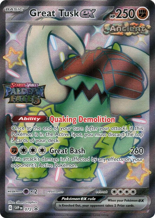 Great Tusk ex - 072 (Paldean Fates Stamped) [Miscellaneous Cards & Products] 072