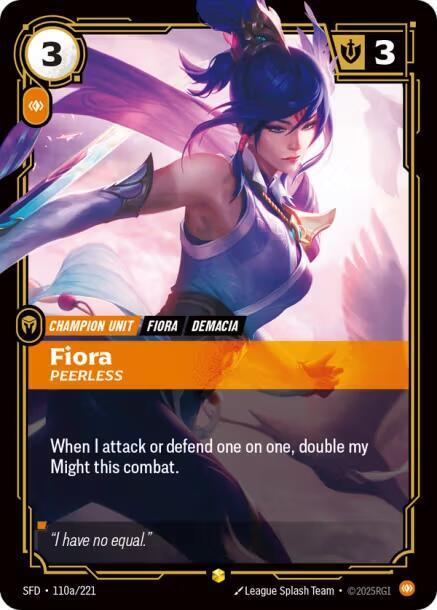 Fiora, Peerless (Alternate Art) [Spiritforged] 110a/221