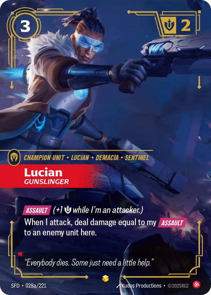 Lucian, Gunslinger (Alternate Art) [Spiritforged] 028a/221