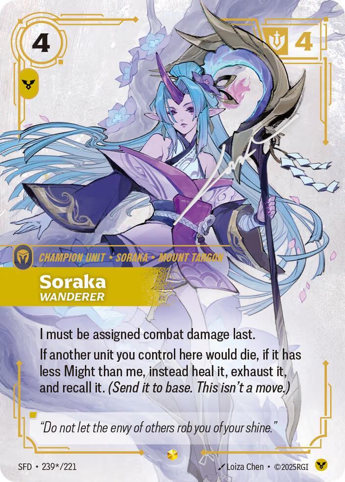 Soraka, Wanderer (Signature) [Spiritforged] 239*/221