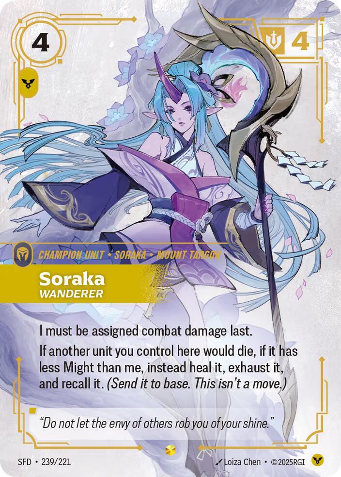 Soraka, Wanderer (Overnumbered) [Spiritforged] 239/221