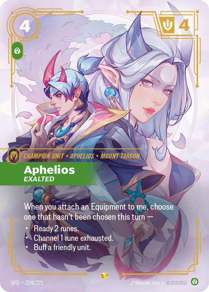 Aphelios, Exalted (Overnumbered) [Spiritforged] 224/221