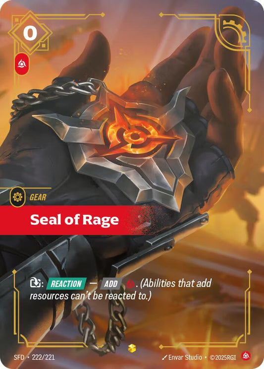 Seal of Rage (Overnumbered) [Spiritforged] 222/221