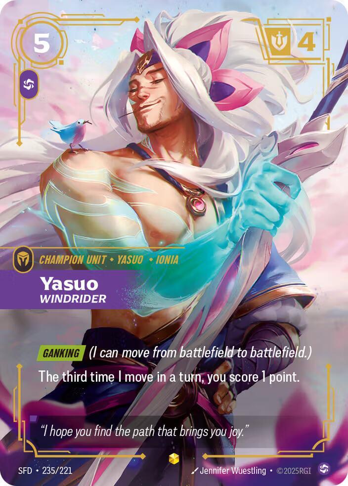 Yasuo, Windrider (Overnumbered) [Spiritforged] 235/221