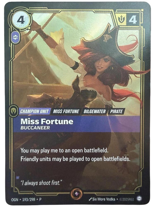 Miss Fortune - Buccaneer [Riftbound Organized Play Promotional Cards] 193/298