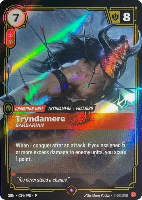 Tryndamere - Barbarian [Riftbound Organized Play Promotional Cards] 034/298