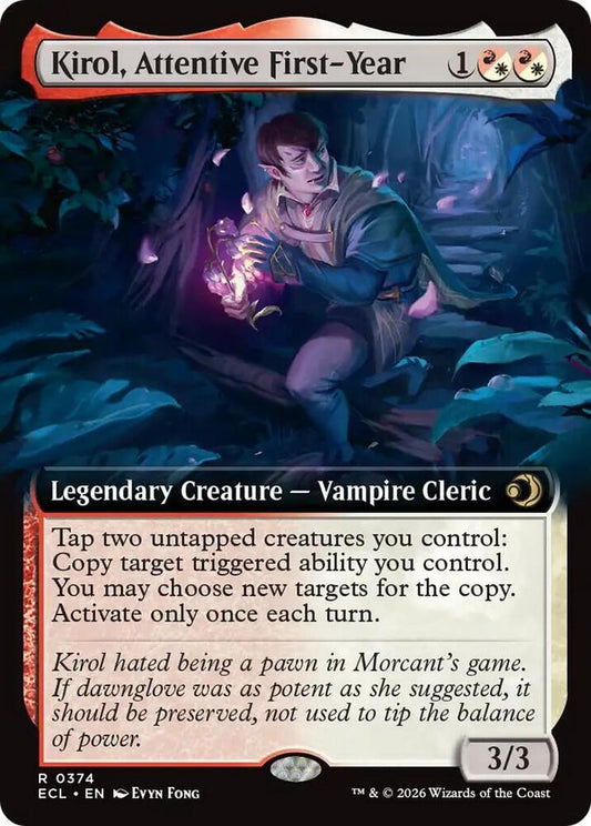 Kirol, Attentive First-Year (Extended Art) [Lorwyn Eclipsed] 374