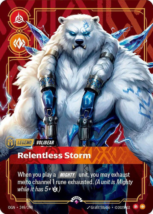 Volibear - Relentless Storm (Metal) [Riftbound Organized Play Promotional Cards] 249/298