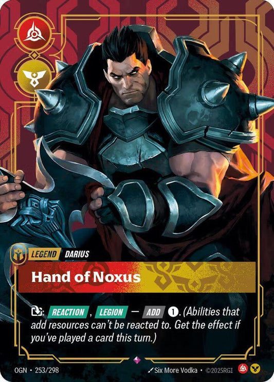 Darius - Hand of Noxus (Metal) [Riftbound Organized Play Promotional Cards] 253/298