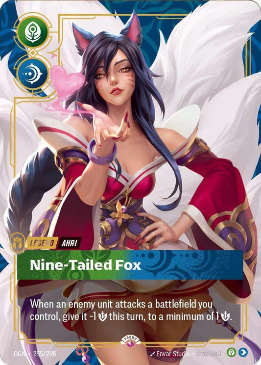 Ahri - Nine-Tailed Fox (Metal) [Riftbound Organized Play Promotional Cards] 255/298