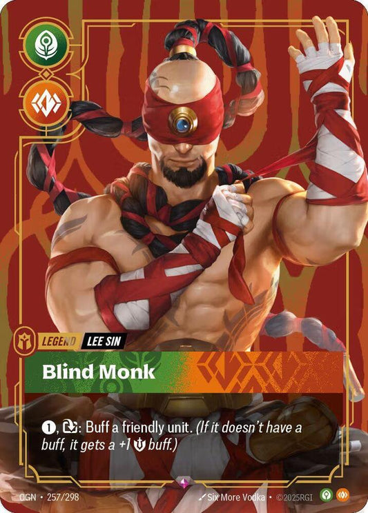 Lee Sin - Blind Monk (Metal) [Riftbound Organized Play Promotional Cards] 257/298