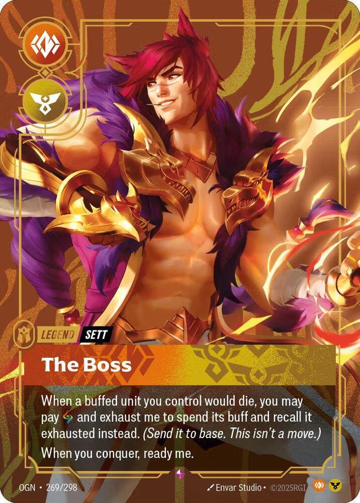 Sett - The Boss (Metal) [Riftbound Organized Play Promotional Cards] 269/298