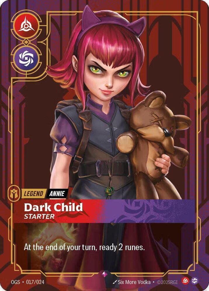 Annie - Dark Child (Metal) [Riftbound Organized Play Promotional Cards] 017/024