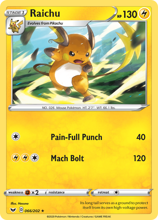 Raichu - 66/202 Sword & Shield