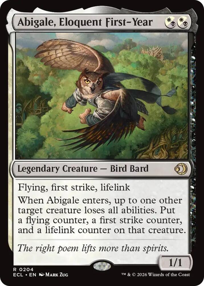 Abigale, Eloquent First-Year [Lorwyn Eclipsed] 204