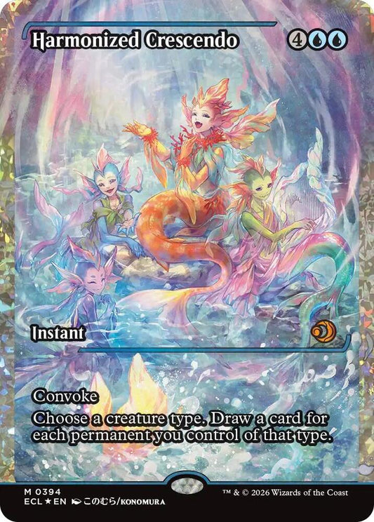 Harmonized Crescendo (0394) (Showcase) (Fracture Foil) [Lorwyn Eclipsed] 394