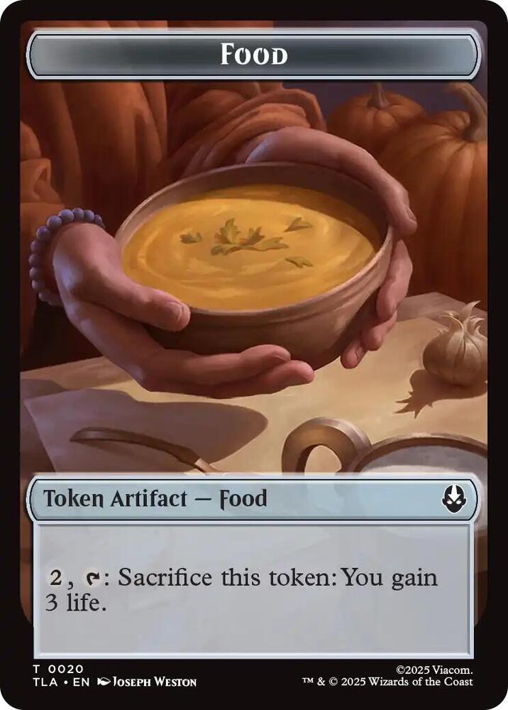 Food (0020) // Ally (0007) Double-Sided Token [Avatar: The Last Airbender] 20 // 7