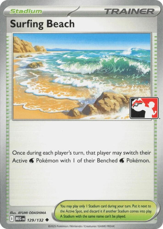 Surfing Beach - 129/132 [Prize Pack Series Cards] 129/132