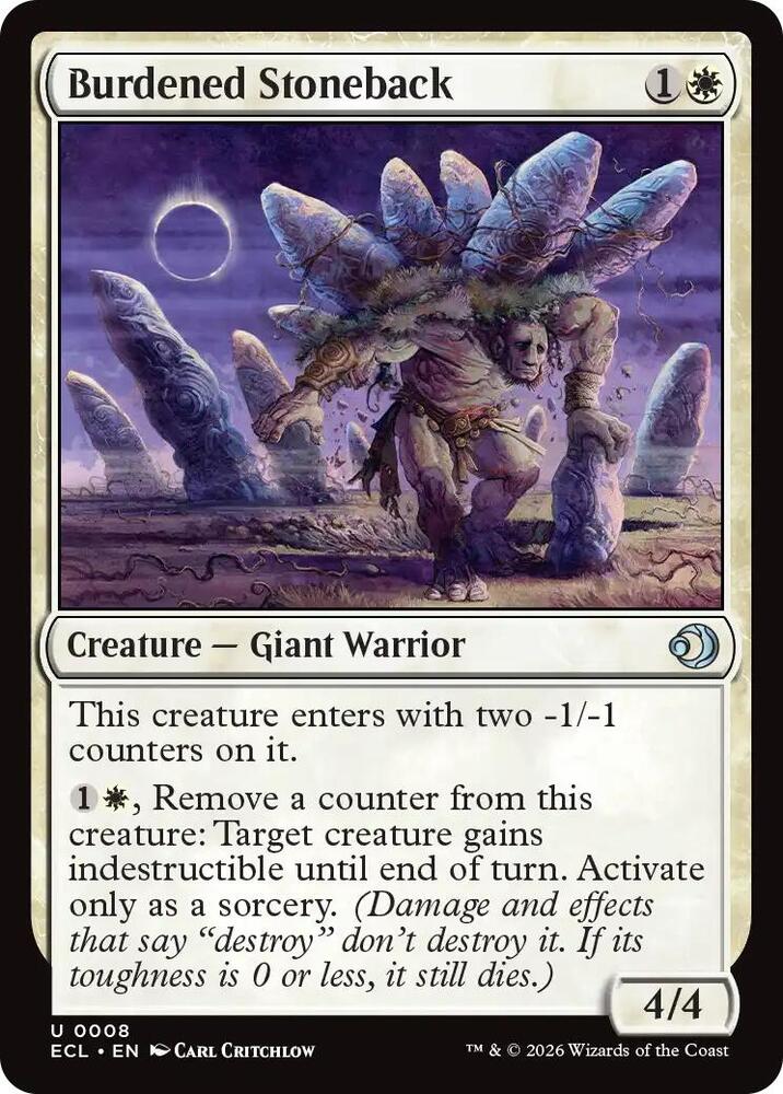 Burdened Stoneback [Lorwyn Eclipsed] 8