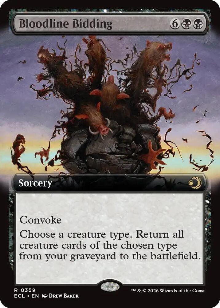 Bloodline Bidding (Extended Art) [Lorwyn Eclipsed] 359