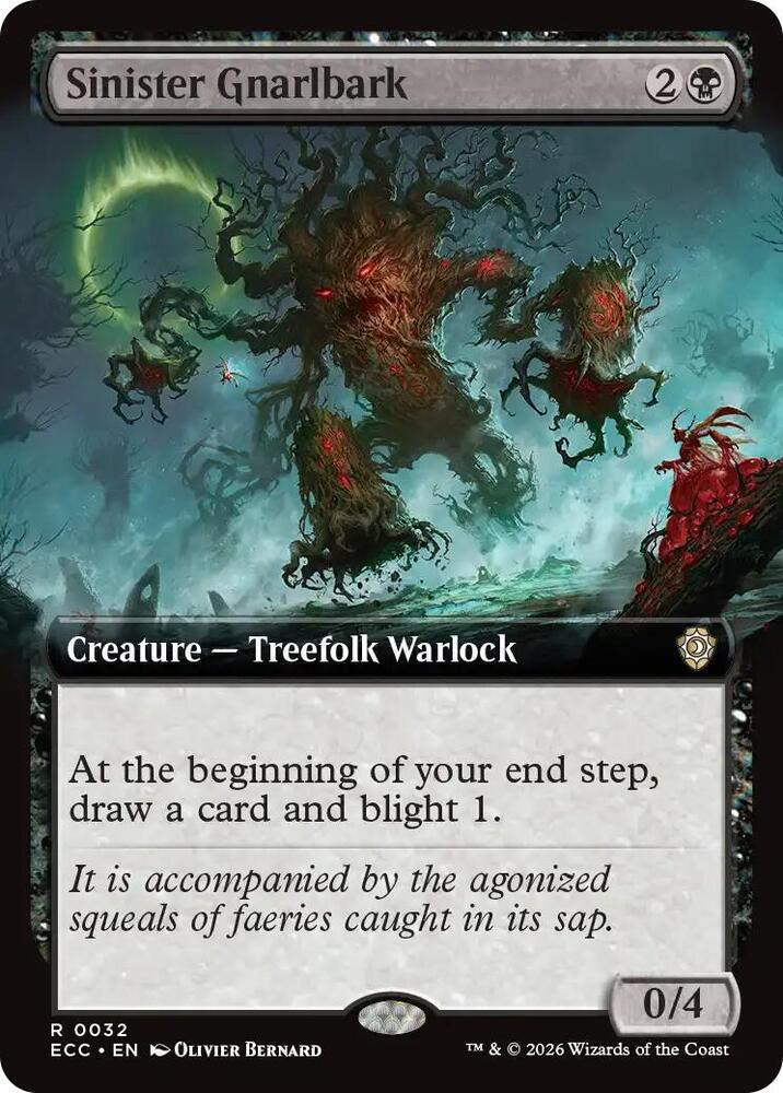 Sinister Gnarlbark (Extended Art) [Commander: Lorwyn Eclipsed] 32
