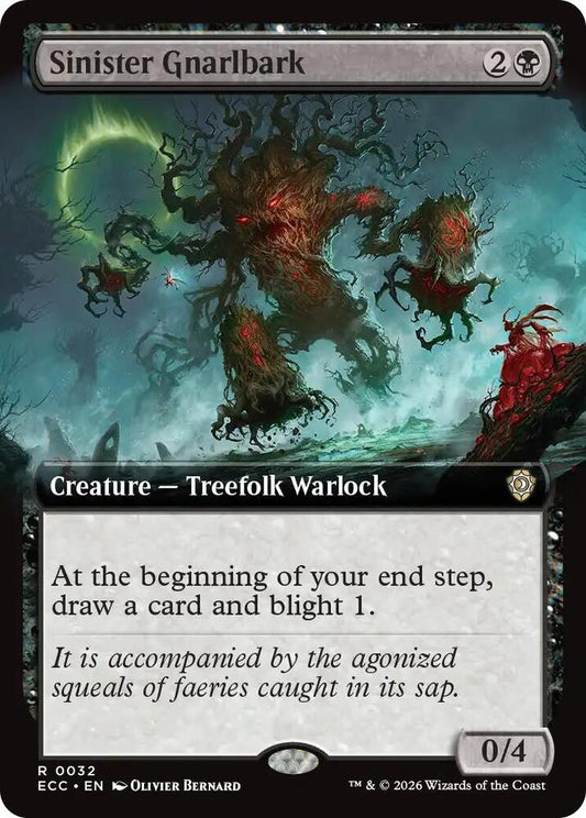 Sinister Gnarlbark (Extended Art) [Commander: Lorwyn Eclipsed] 32
