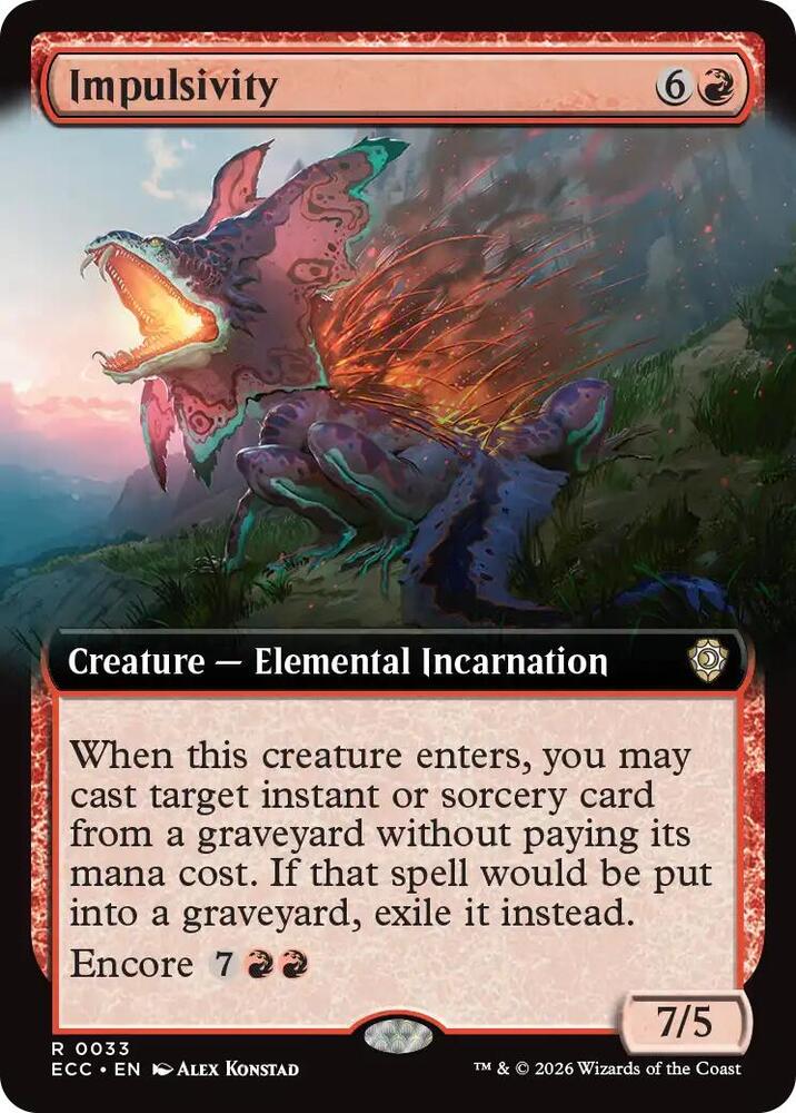 Impulsivity (Extended Art) [Commander: Lorwyn Eclipsed] 33