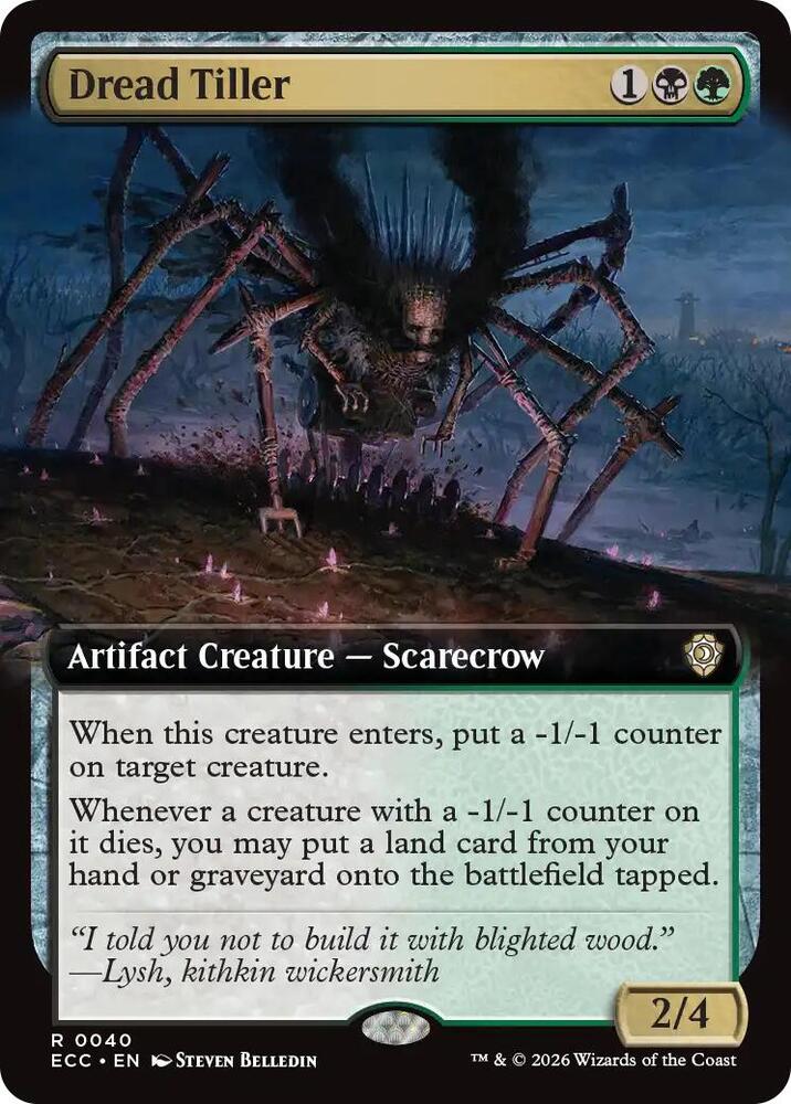 Dread Tiller (Extended Art) [Commander: Lorwyn Eclipsed] 40