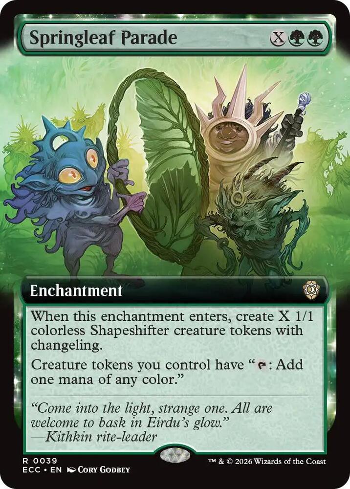 Springleaf Parade (Extended Art) [Commander: Lorwyn Eclipsed] 39