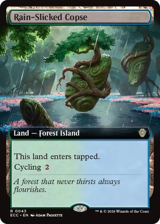 Rain-Slicked Copse (Extended Art) [Commander: Lorwyn Eclipsed] 43
