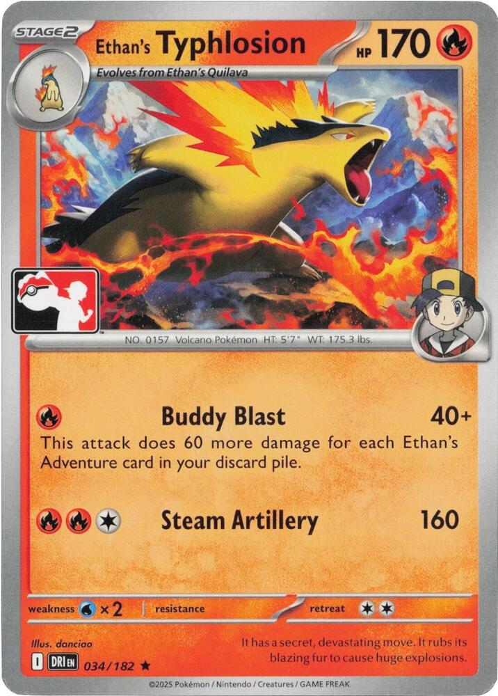 Ethan's Typhlosion - 034/182 [Prize Pack Series Cards] 034/182