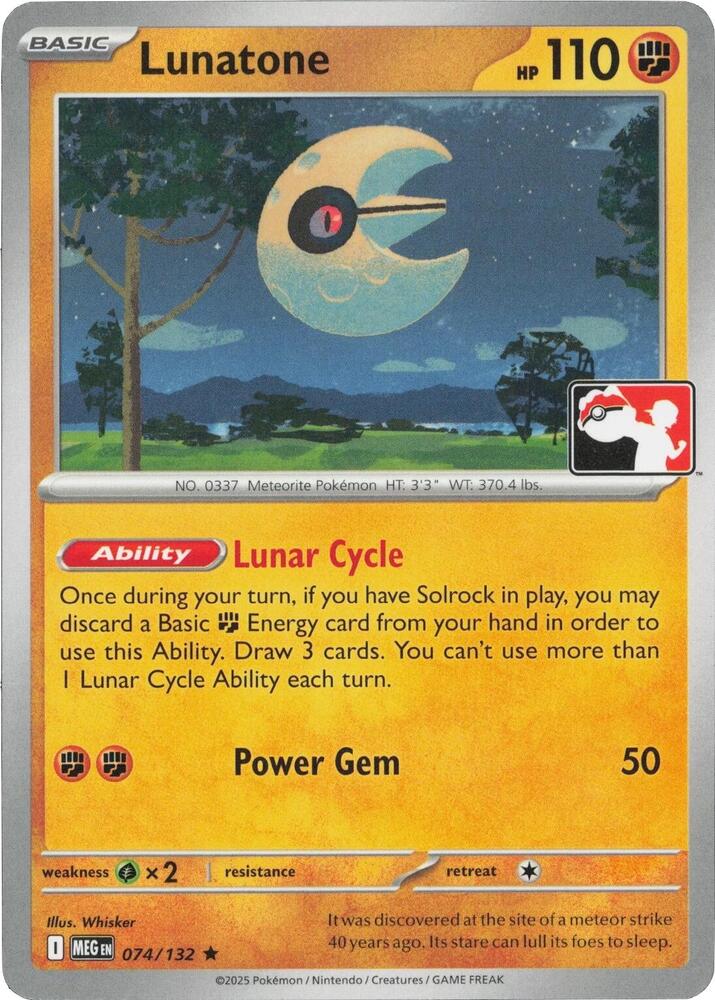 Lunatone - 074/132 [Prize Pack Series Cards] 074/132
