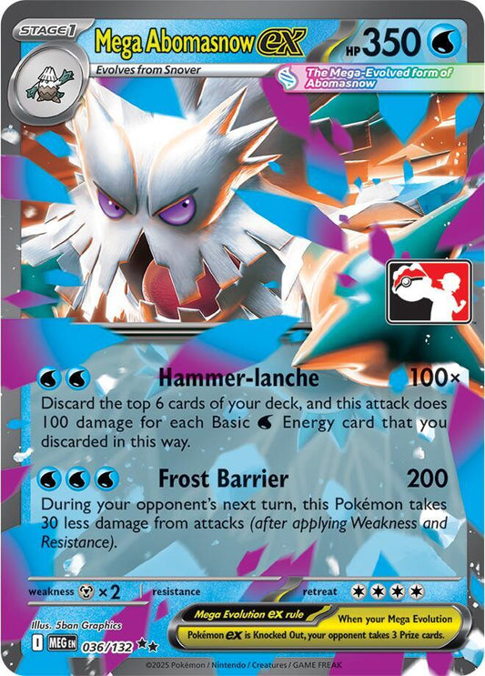 Mega Abomasnow ex - 036/132 [Prize Pack Series Cards] 036/132