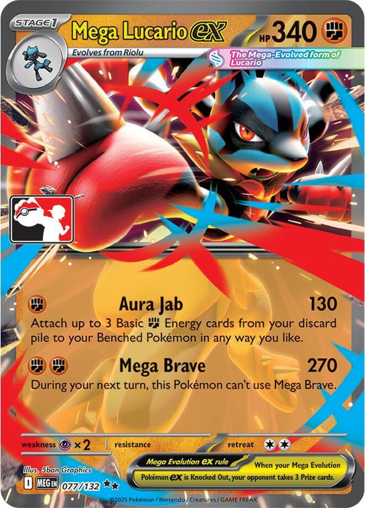 Mega Lucario ex - 077/132 [Prize Pack Series Cards] 077/132
